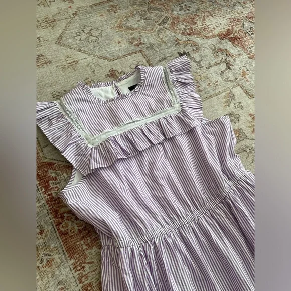 J.Crew cotton cottage core tiered ruffle midi dress - Picture 5 of 7